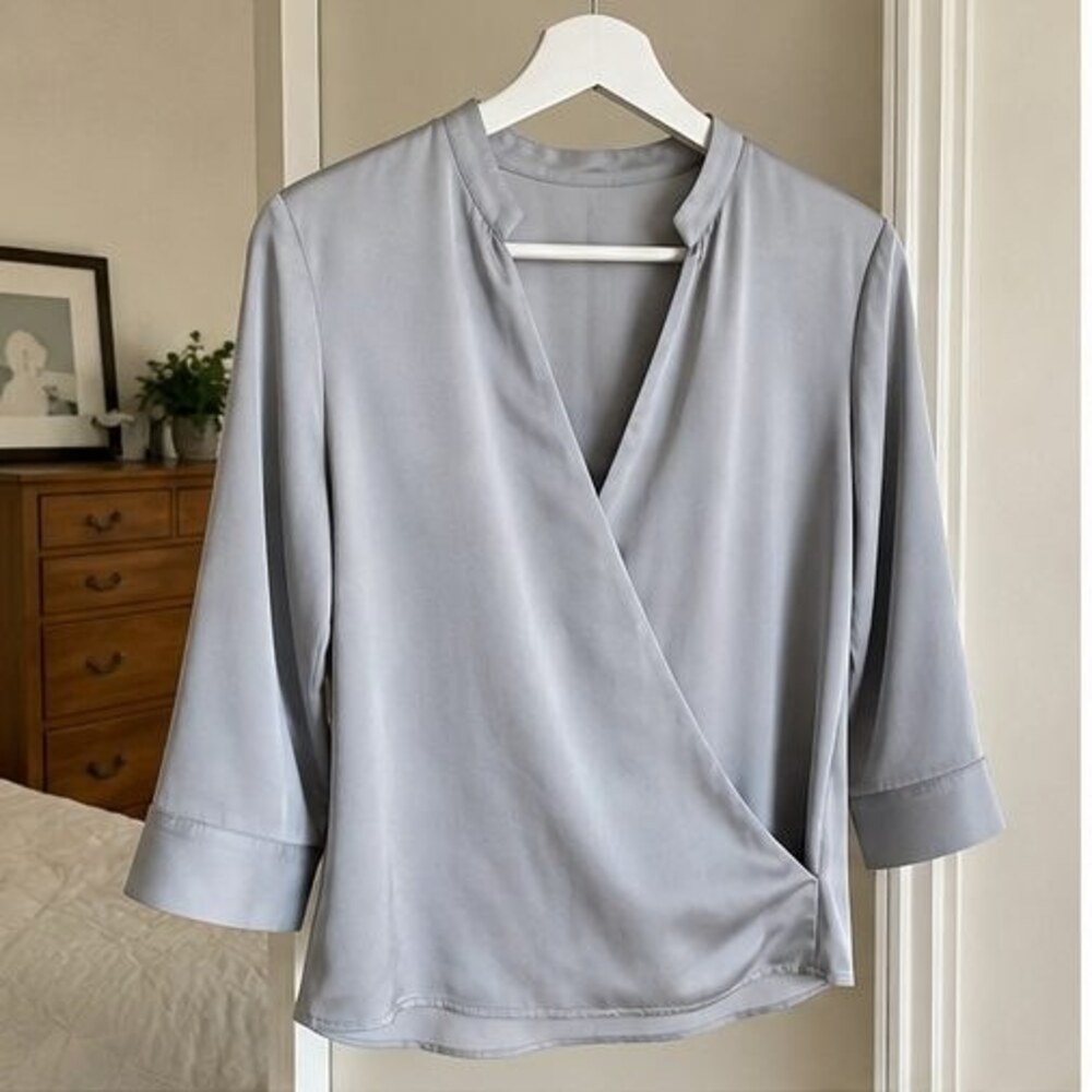 Gray Smocked Top
